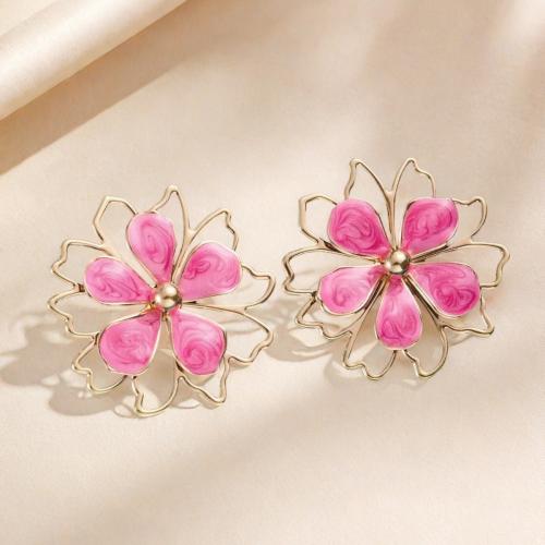 Ijzer Stud Earring, plated, mode sieraden & voor vrouw & glazuur, meer kleuren voor de keuze, Verkocht door pair