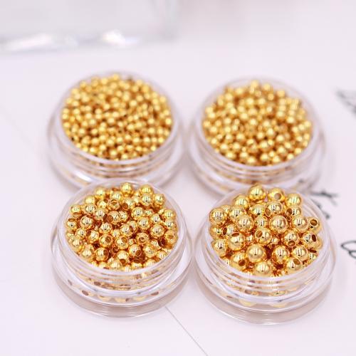 Brass Jewelry Beads Round plated DIY Sold By PC