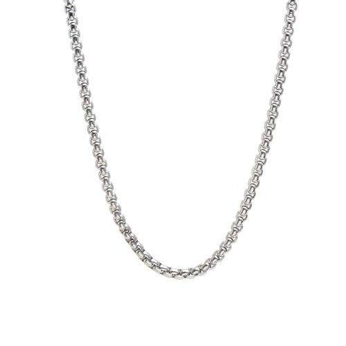 304 Stainless Steel Náhrdelník Chain, unisex & různé velikosti pro výběr, Původní barva, Prodáno By PC