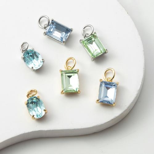 Kuutio Zirkonia Mikro Paven Messinki riipus, päällystetty, tee-se-itse & Micro Pave kuutiometriä zirkonia, enemmän värejä valinta, nikkeli, lyijy ja kadmium vapaa, 6.95x4.70x13.90mm, Myymät PC