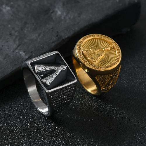 Ring Finger ze stali nierdzewnej, Stal nierdzewna 304, Powlekane, różnej wielkości do wyboru & różne style do wyboru & dla człowieka, dostępnych więcej kolorów, sprzedane przez PC