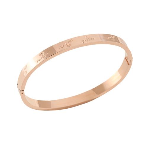 Nerūdijančio plieno Bangle, 304 Nerūdijantis plienas, padengtą, Bižuterijos & unisex, daugiau spalvų pasirinkimas, Inner diameter: 50x60mm., Pardavė PC