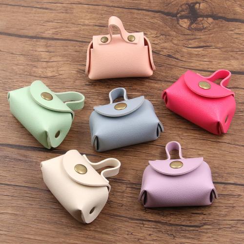 Zinc Alloy Hanging Decoration with PU Leather DIY plated Handbag Sold By PC