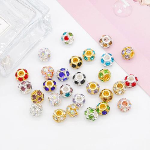 Drahokamu Zinc Alloy korálky, Zinek, barva pozlacený, DIY & s drahokamu, více barev na výběr, 100PC/Bag, Prodáno By Bag