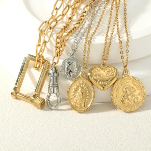 Stainless Steel Jewelry Necklace 304 Stainless Steel plated fashion jewelry nickel lead & cadmium free Sold By PC