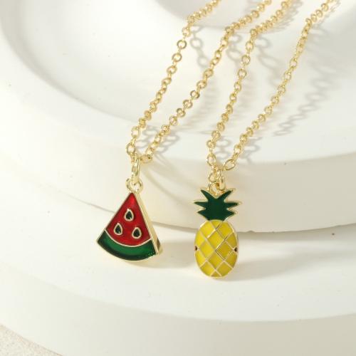 Collier en laiton, Placage de couleur d'or, bijoux de mode & styles différents pour le choix & émail, plus de couleurs à choisir, protéger l'environnement, sans nickel, plomb et cadmium, Vendu par PC