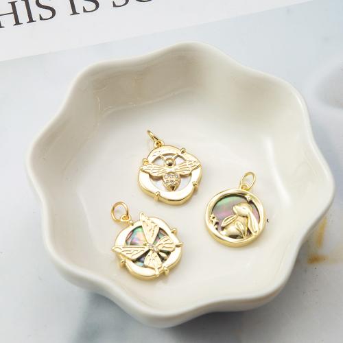 Cubique Pendentif en laiton zircon pavent, Placage, DIY & pavé de micro zircon & émail, plus de couleurs à choisir, protéger l'environnement, sans nickel, plomb et cadmium, 15.70x2.95x21.50mm, Vendu par PC