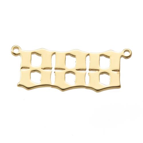 Mässing smycken Connector, plated, DIY, gyllene, nickel, bly och kadmium gratis, 32x1.53x11.33mm, Säljs av PC