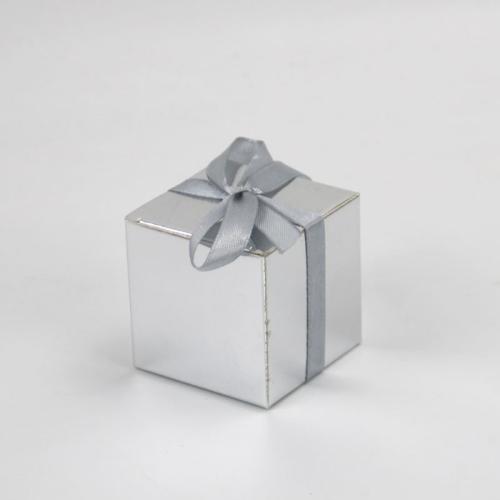 Paper Gift Box with Cloth Square with ribbon bowknot decoration Sold By PC