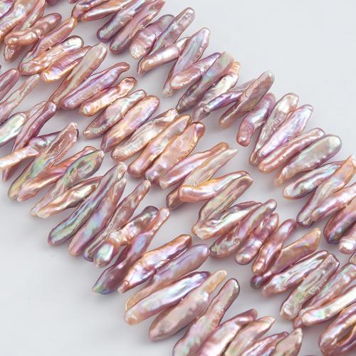 Freshwater Pearl Beads Biwa DIY purple Sold By PC