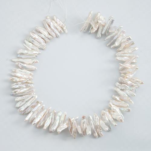 Freshwater Pearl Beads Biwa DIY white Sold By Strand