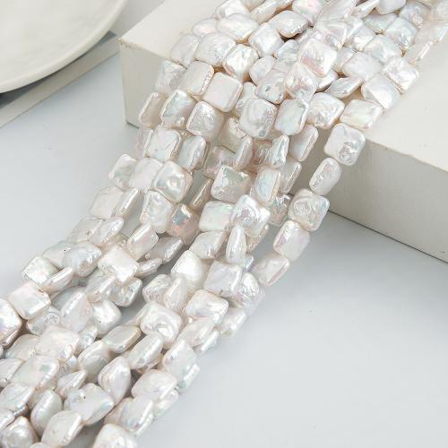 Freshwater Pearl Beads Squaredelle DIY white Sold By Strand