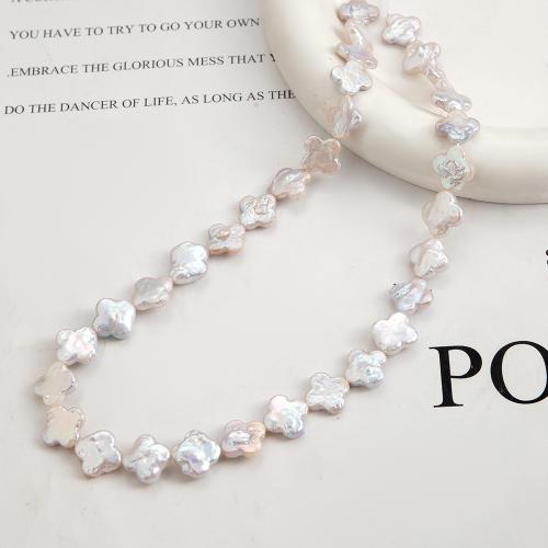 Freshwater Pearl Beads Plum Blossom DIY white Sold By Strand
