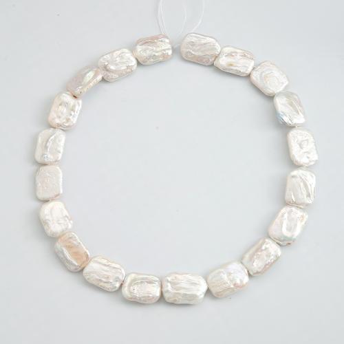 Freshwater Pearl Beads Squaredelle DIY white Sold By Strand