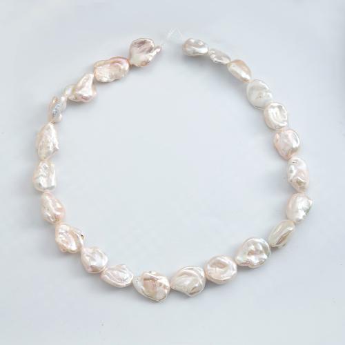 Ferskvandsperle Bead, Barok, du kan DIY, hvid, 15x9mm, 36pc'er/Strand, Solgt af Strand