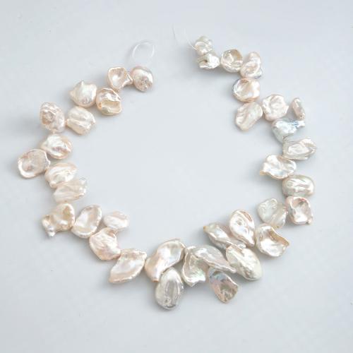 Pearl Fionnuisce Bead, peitil, DIY, bán, 22x13mm, 92ríomhairí pearsanta/Snáithe, Díolta De réir Snáithe