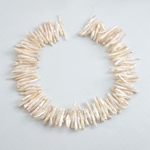 Makeanveden helmen Helmi, Biwa, tee-se-itse, valkoinen, 20x6mm, 102PC/Strand, Myymät Strand