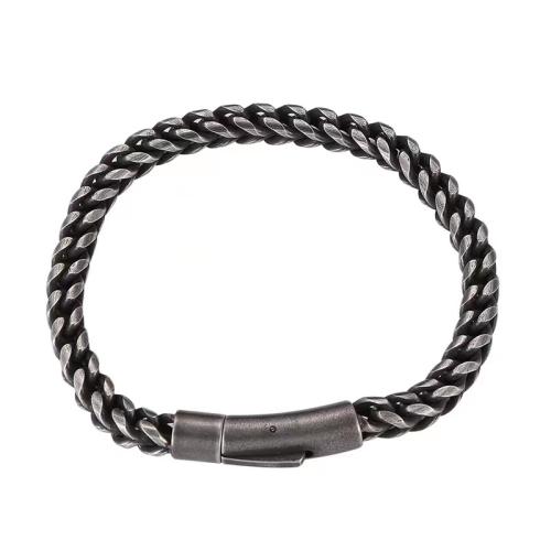 304 Stainless Steel Bracelet plated fashion jewelry & Unisex & machine polishing Length Approx 8.3 Inch Sold By PC