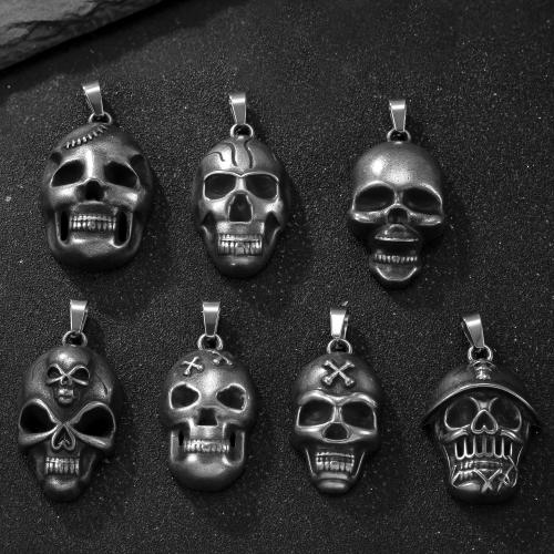 Stainless Steel Skull Pendants 304 Stainless Steel plated DIY original color Sold By PC