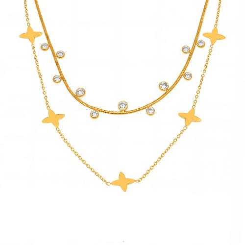Stainless Steel smycken halsband, 304 rostfritt stål, plated, mode smycken & olika stilar för val & för kvinna, fler färger för val, Säljs av PC