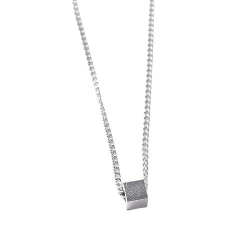 Titanium halskettingen, Titanium Staal, Square, gepolijst, mode sieraden & voor de mens, oorspronkelijke kleur, Lengte Ca 60 cm, Verkocht door PC