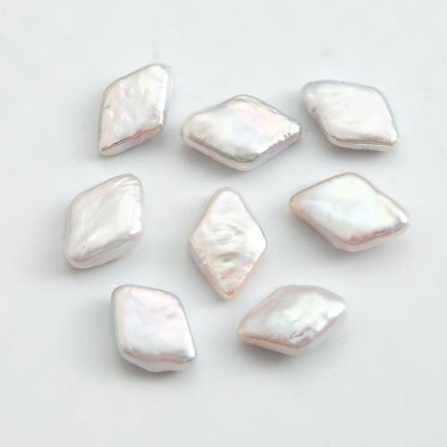 Makeanveden helmen Helmi, Rhombus, no reikä, valkoinen, 15x13mm, Myymät PC