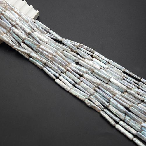 Freshwater Pearl Bead, Biwa, DIY, vit, 5.50x23x3.50mm, Säljs av Strand