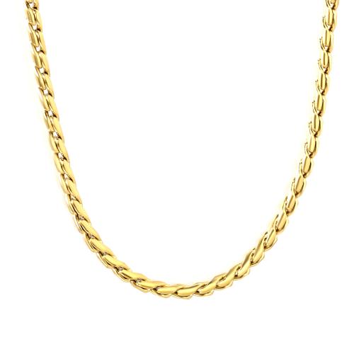 Stainless Steel Chain halskæde, 304 rustfrit stål, forgyldt, mode smykker & for kvinde, flere farver til valg, Solgt af PC