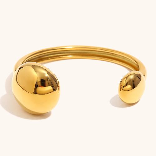 Bracelet en acier inoxydable, Acier inoxydable 304, Plaqué or 18K, bijoux de mode & pour femme, Vendu par PC