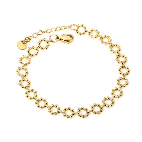 Stainless Steel Jewelry Bracelet 304 Stainless Steel 18K gold plated fashion jewelry & for woman Sold By PC