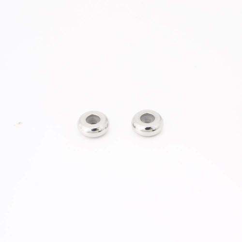 Edelstahl-Beads, 304 Edelstahl, DIY, originale Farbe, verkauft von PC