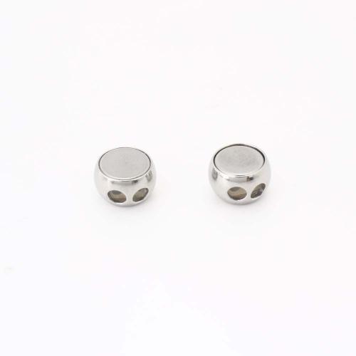 Edelstahl-Beads, 304 Edelstahl, DIY, originale Farbe, verkauft von PC
