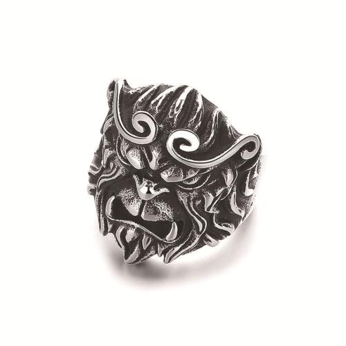 Acier inoxydable 304 bague, normes différentes pour le choix & pour homme & noircir, couleur originale, Taille:7-13, Vendu par PC