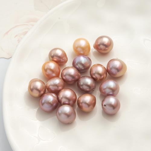 Halvdelen boret ferskvandskulturperle Beads, Ferskvandsperle, Teardrop, du kan DIY & halv-boret, lilla, 11x10mm, Solgt af PC
