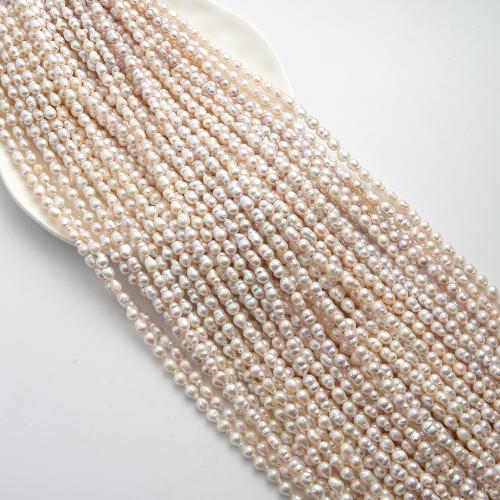 Barok ferskvandskulturperle Beads, Ferskvandsperle, Uregelmæssig, du kan DIY, hvid, 6x5mm, Solgt af PC