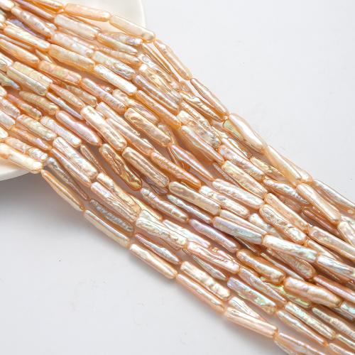 Cultured Biwa Freshwater Pearl Beads DIY pink Sold By PC