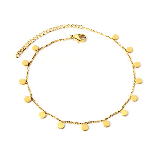 Anklet de acero inoxidable, acero inoxidable 304, chapado, Joyería & para mujer, más colores para la opción, Vendido por UD