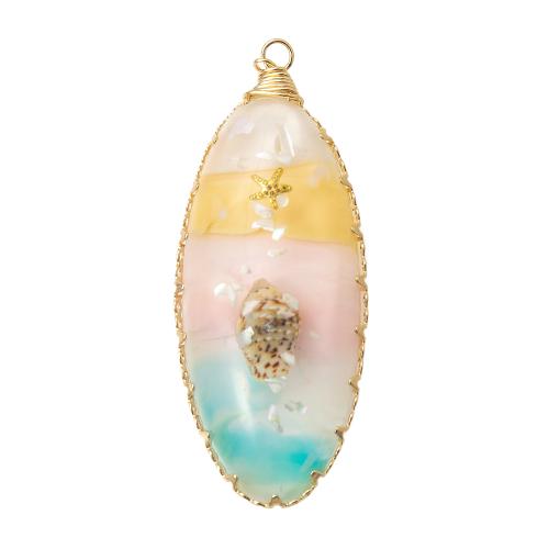 Brass Pendant with Dried Flower & Resin plated DIY & epoxy gel nickel lead & cadmium free Sold By PC