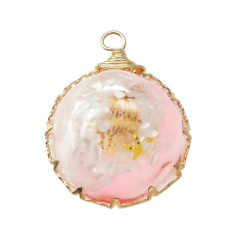 Brass Pendant with Resin plated DIY & epoxy gel nickel lead & cadmium free Sold By PC