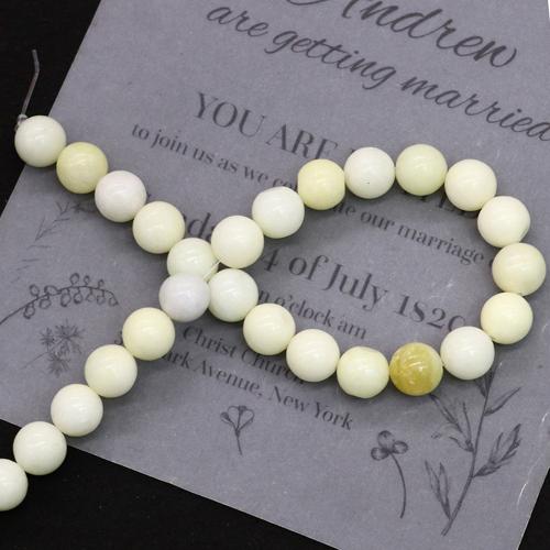 Perles bijoux en pierres gemmes, L'Ivoire-Jade, Rond, DIY, plus de couleurs à choisir, 4-12mm, Vendu par brin