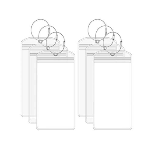 plastique PVC Titulaire de la carte, avec 201 acier inoxydable, Portable & Anti-poussière & unisexe & imperméable, transparent, 185x90mm, Vendu par PC