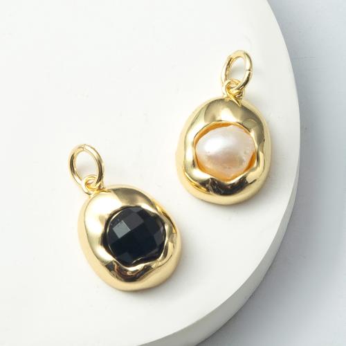 Brass Jewelry Pendants with Glass plated fashion jewelry nickel lead & cadmium free Sold By PC