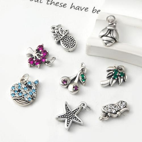 Cubique Pendentif en laiton zircon pavent, Placage, bijoux de mode & pavé de micro zircon, plus de couleurs à choisir, protéger l'environnement, sans nickel, plomb et cadmium, 11.85x2.87x16.10mm, Vendu par PC