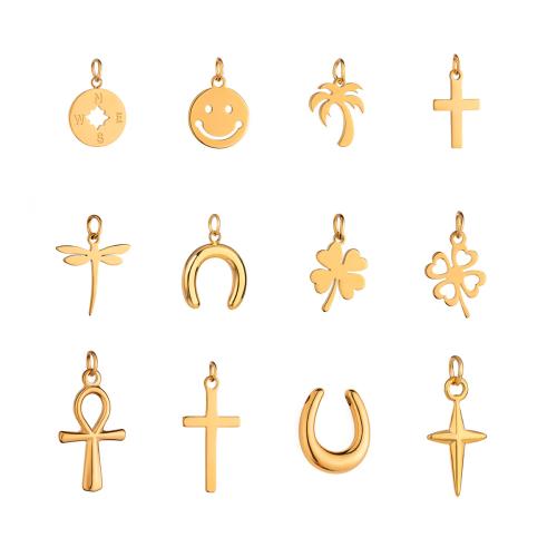 Roestvrij stalen sieraden Hangers, 304 roestvrij staal, plated, DIY & verschillende stijlen voor de keuze, gouden, Verkocht door Bag