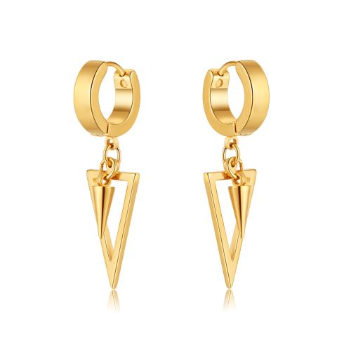 Huggie Hoop Drop Earring 304 Stainless Steel plated fashion jewelry & Unisex Sold By Pair