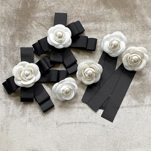  Cloth Brooch with Plastic Pearl fashion jewelry & for woman handmade Sold By PC