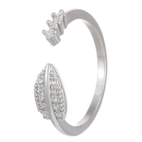 liga de zinco Cuff Ring Finger, banhado, joias de moda & para mulher & com strass, vendido por PC