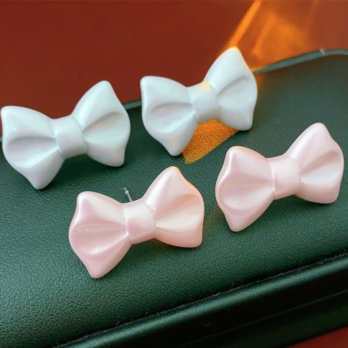 Aicrileach Graí Earring, Bowknot, jewelry faisin & do bhean, dathanna níos mó le haghaidh rogha, 15x25mm, Díolta De réir Péire