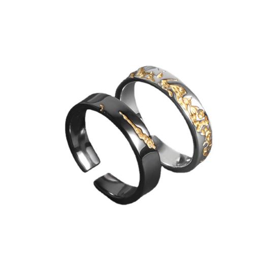 Brass Cuff Finger Ring plated adjustable & for man US Ring Sold By PC