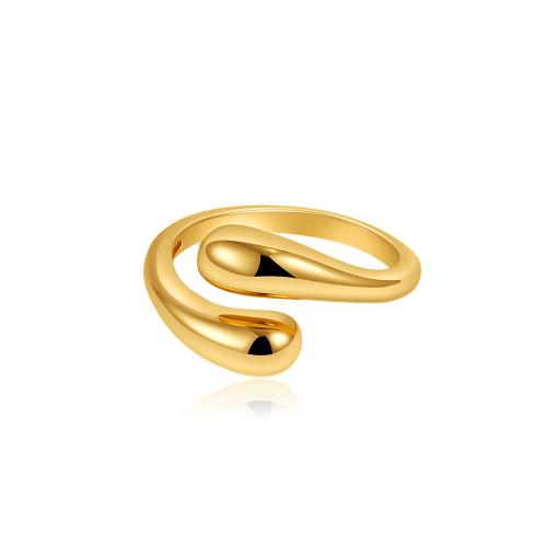cobre Cuff Ring Finger, banhado, joias de moda & para mulher, dourado, tamanho:7, vendido por PC
